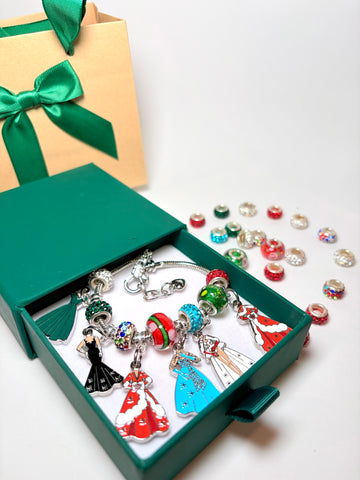 White Christmas Inspired Classic Christmas Charm Bracelet