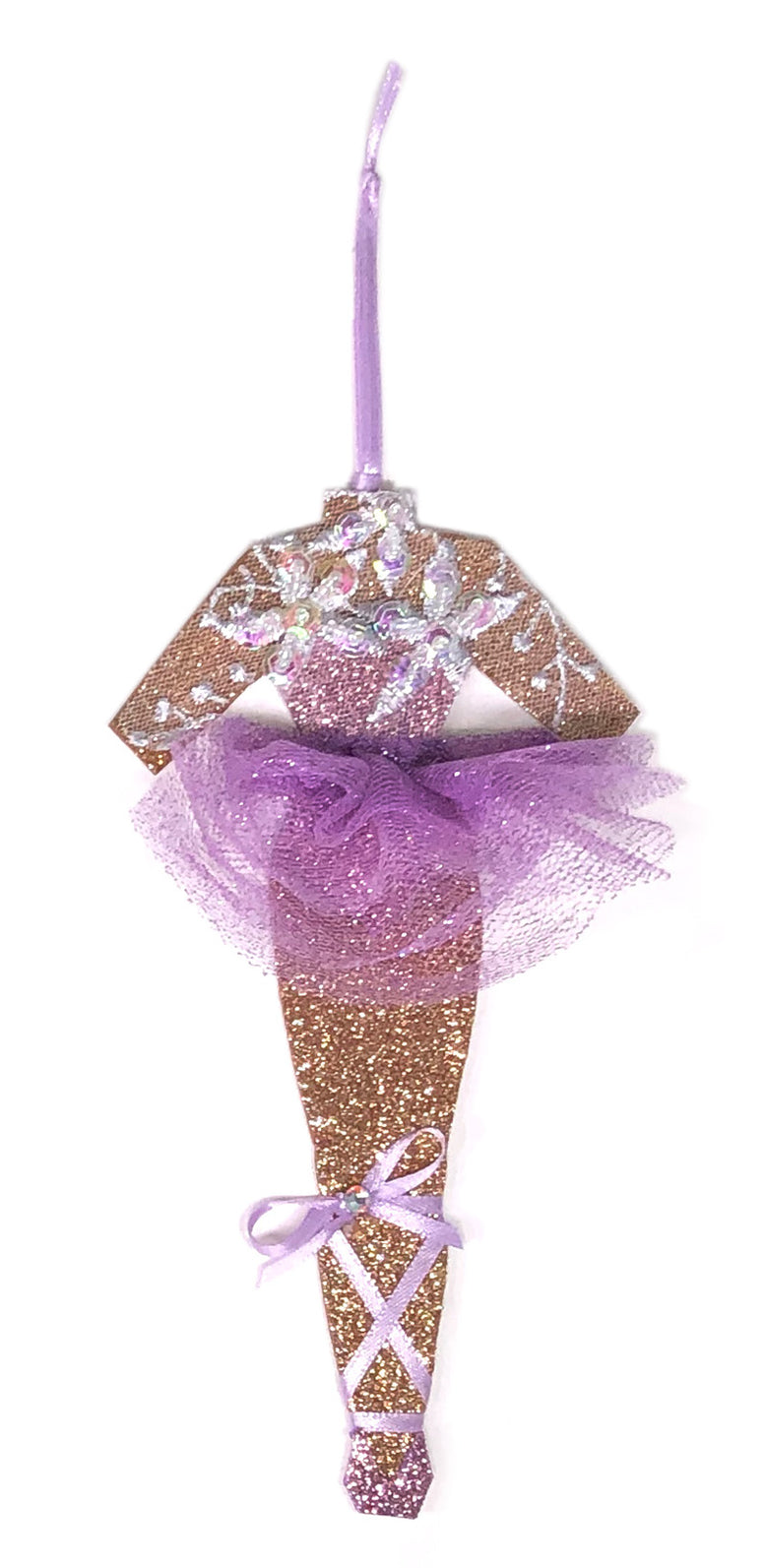 Lavender Dream Ballerina Christmas Ornament by Heather French Henry