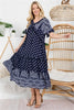 Navy Bandana Paisley Print Dress