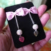 Light Pink Bow Tie Earrings