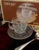 Vintage Crystal Tea Cup Set